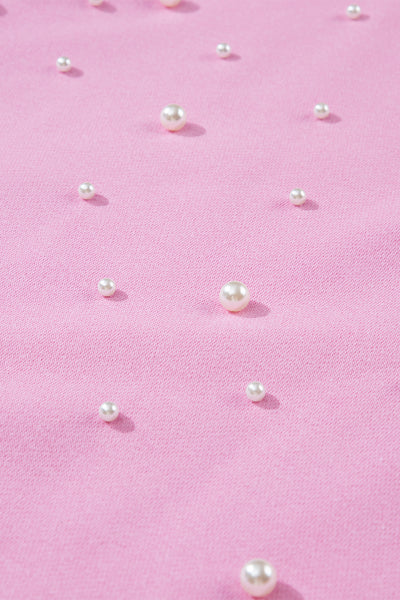 Pink Pearl Embellished Sweatshirt