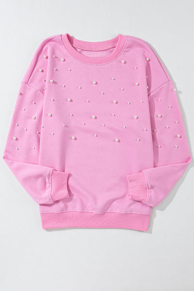 Pink Pearl Embellished Sweatshirt