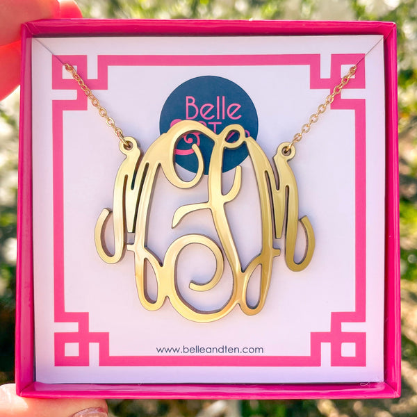 Carissa Acrylic Monogram Necklace