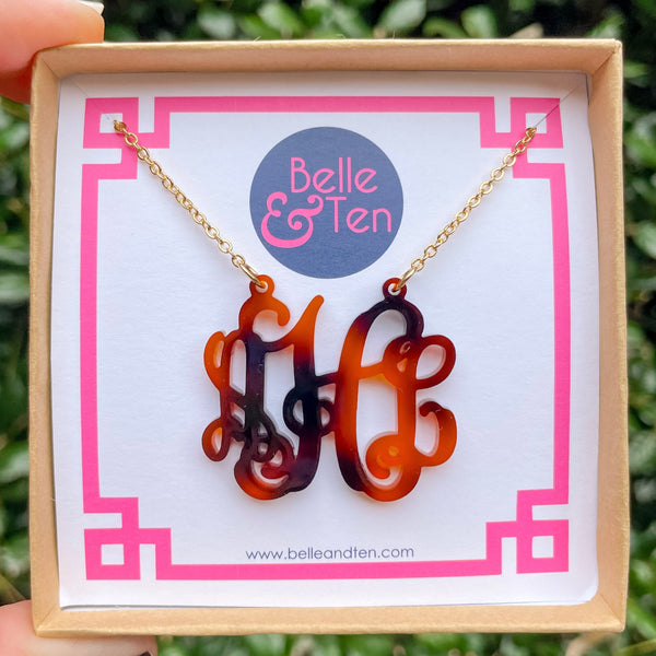 Carissa Acrylic Monogram Necklace