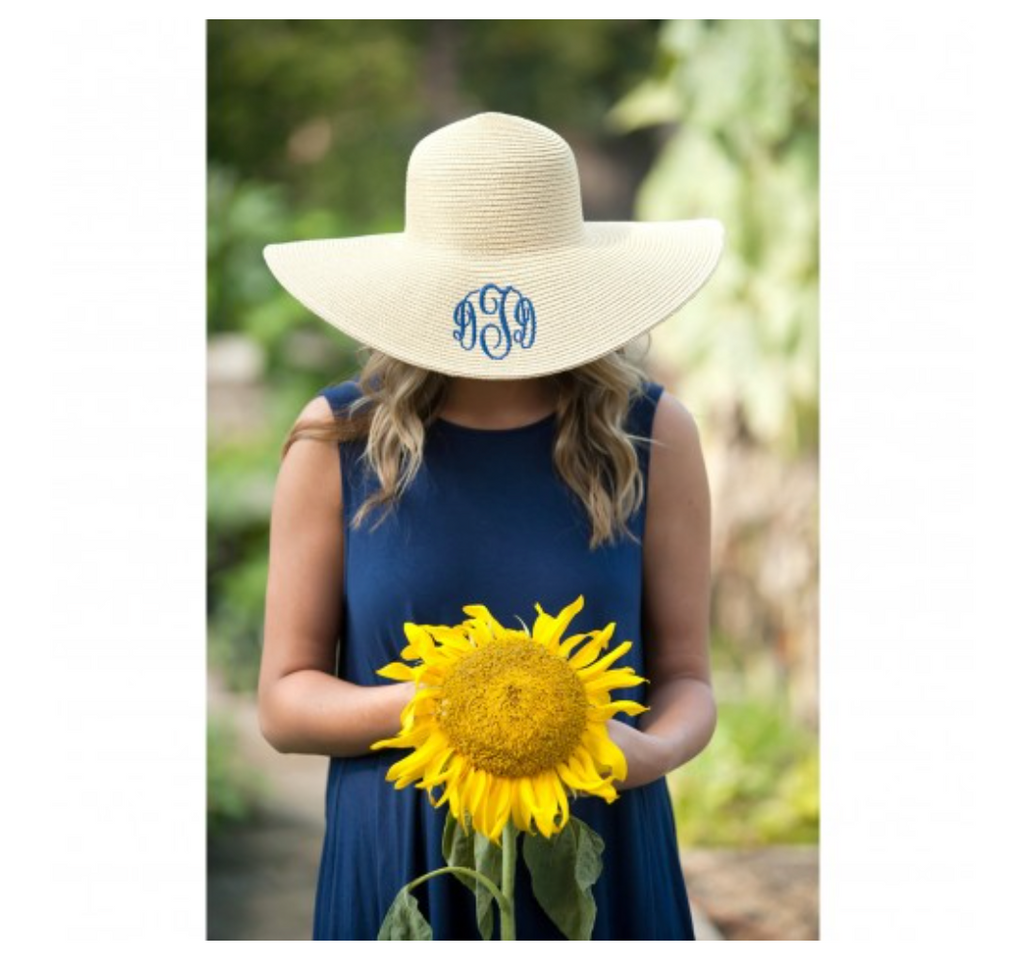 Monogrammed Floppy Beach Hat